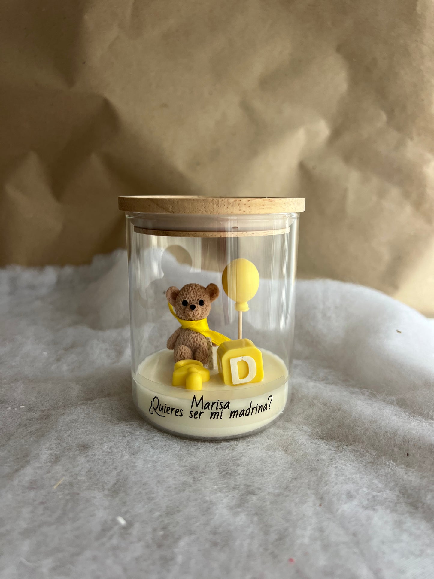 Vela osito personalizada
