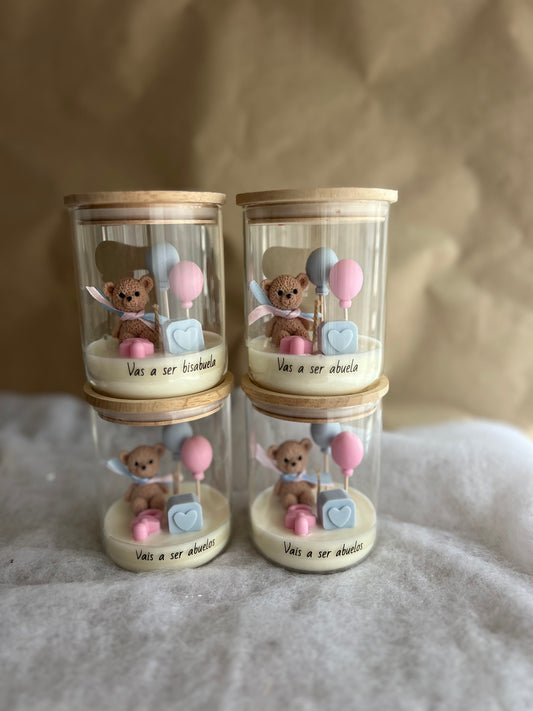 Vela osito personalizada