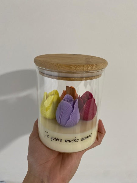 Vela tulipanes tapa